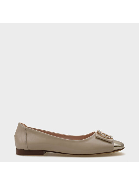 Capone Outfitters Adel Küt Burunlu Taşlı Tokalı Kadın Babet - S000385800-26407