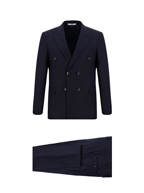 Kiğılı Regular Fit Desenli Kruvaze Takım Elbise - S000410544-29672