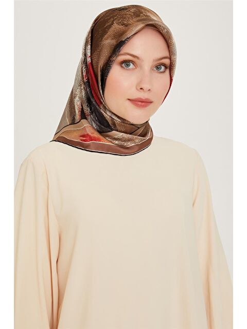 ARMİNE Soyut Desenli Sura Saf İpek Eşarp 9240D 06 - S000500393-19413
