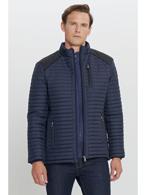 Altınyıldız Classics Erkek Lacivert Standart Fit Normal Kesim Dik Yaka Mont - S000403380-21164