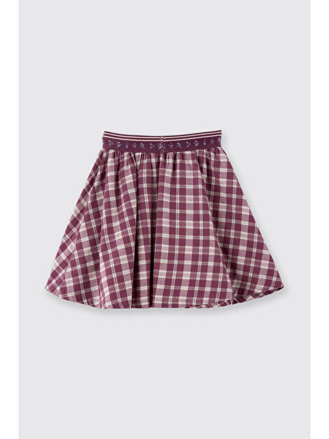 Panço Kız Bebek Desenli Mürdüm Etek - S000524562-20036