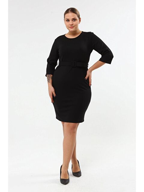 Mylinemoda Beli Kemerli Örme Elbise - S000239507-19351