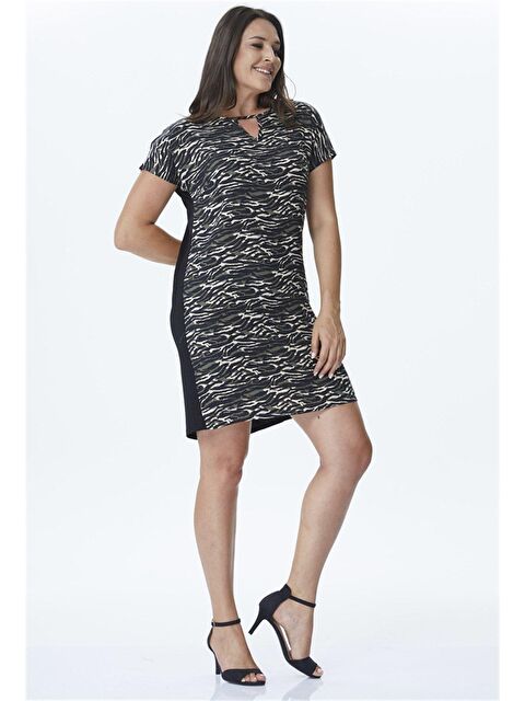 Mylinemoda Arkası Örme Önü Dokuma Salaş Elbise - S000239455-18547