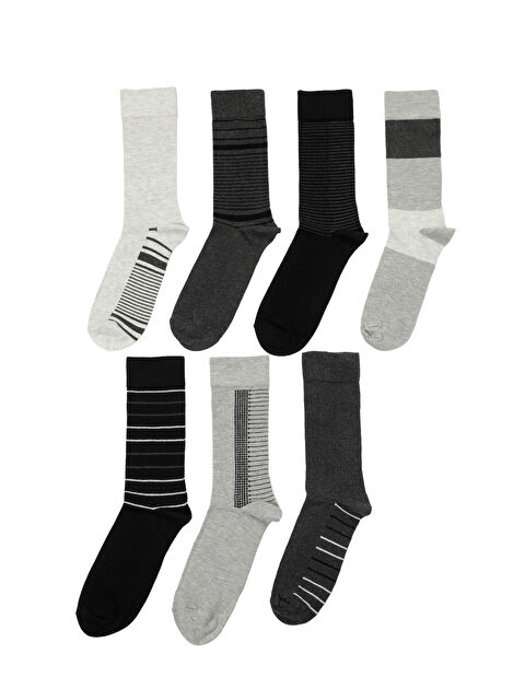 Polaris ALL 7LI SKT-M 5PR Siyah Erkek 7'li Çorap - S000517084-19351