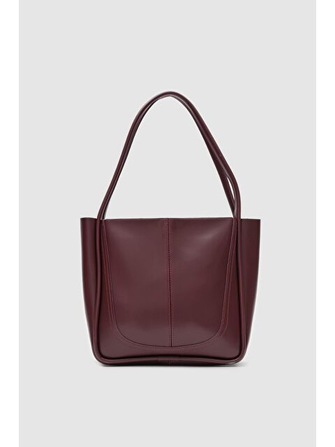 Shulebags Moscow Çift Askılı Omuz Çantası Bordo - S000423878-19951