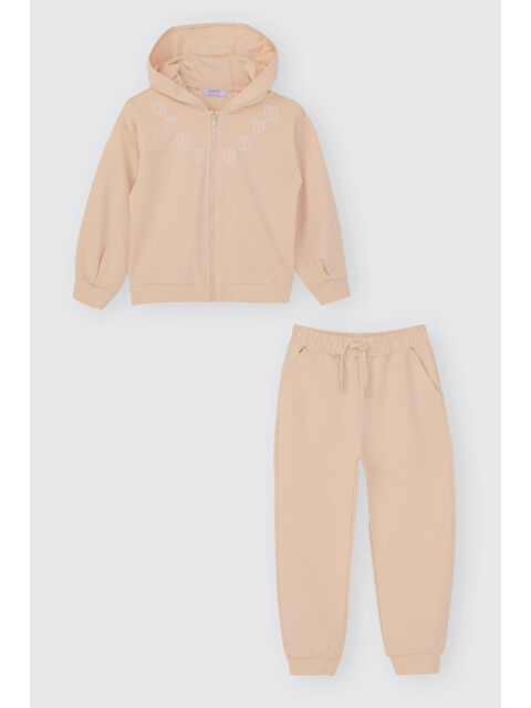 Panço Kız Bebek Somon 2'li Eşofman Takımı - S000524563-24085