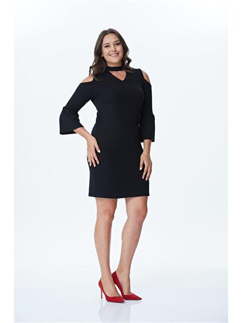 Mylinemoda Kol Ve Yaka Çerçeveli Elbise - S000239480-19351