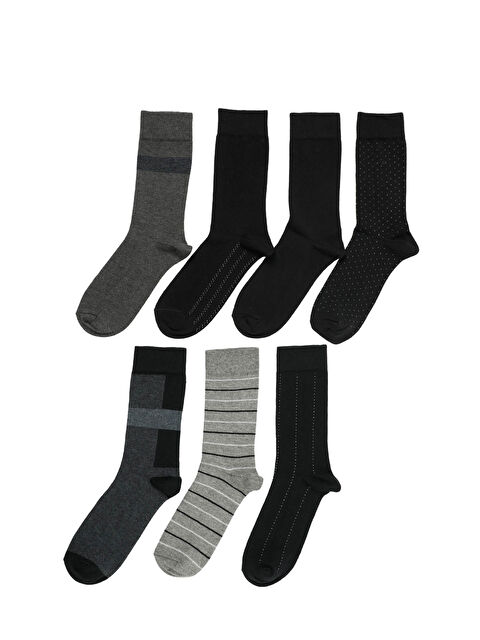Polaris ALL 7LI SKT-M 5PR Siyah Erkek 7'li Çorap - S000517086-19351