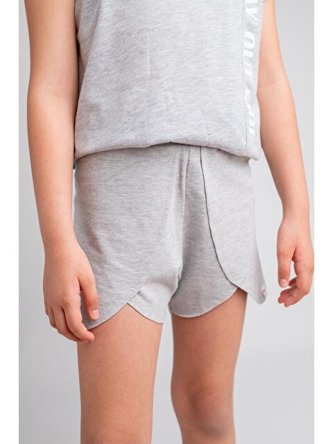 ZEYLAND Kız Çocuk Beli Lastikli Asimetrik Kesim Şort - S000315174-74