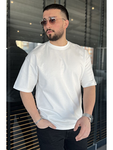 Mishar İtalia Erkek Bisiklet Yaka Basic Oversize Tişört - S000361391-20063