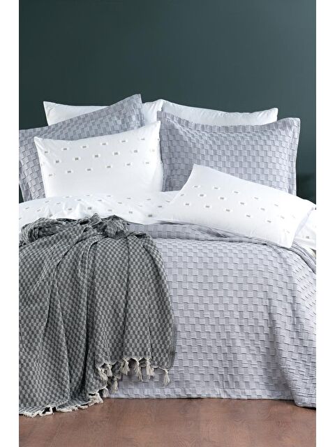 Çeyiz Diyarı Fiona 10 Parça Pikeli Çeyiz Seti Gri - S000502809-20600