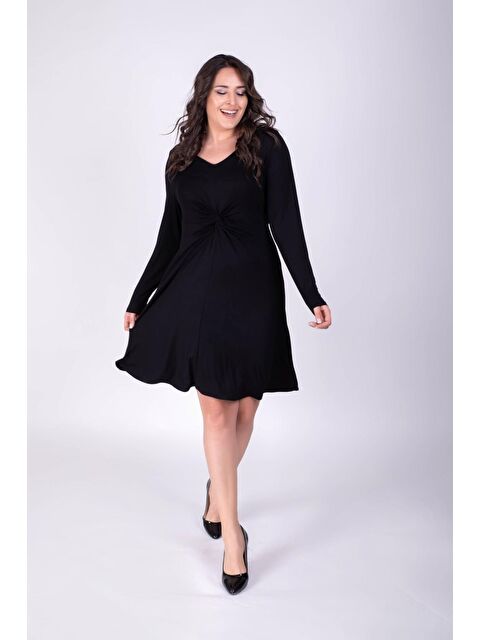 Mylinemoda Düğüm Detaylı Elbise - S000239485-19351