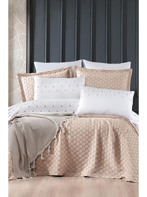 Çeyiz Diyarı Fiona 10 Parça Pikeli Çeyiz Seti Bej - S000502811-19928