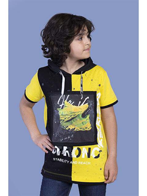 Toontoykids Erkek Çocuk Garni Detaylı Baskılı Tişört