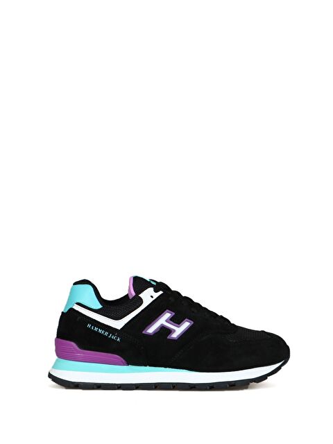 Hammer Jack Chile Hakiki Deri Siyah-Lila Kadın Spor Ayakkabı - S000269891-23173