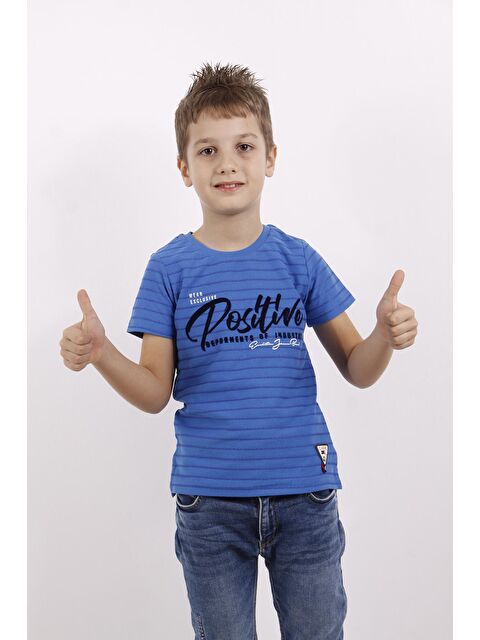 Toontoykids Erkek Çocuk Flok Baskılı Örgülü Tişört - S000250885-23710