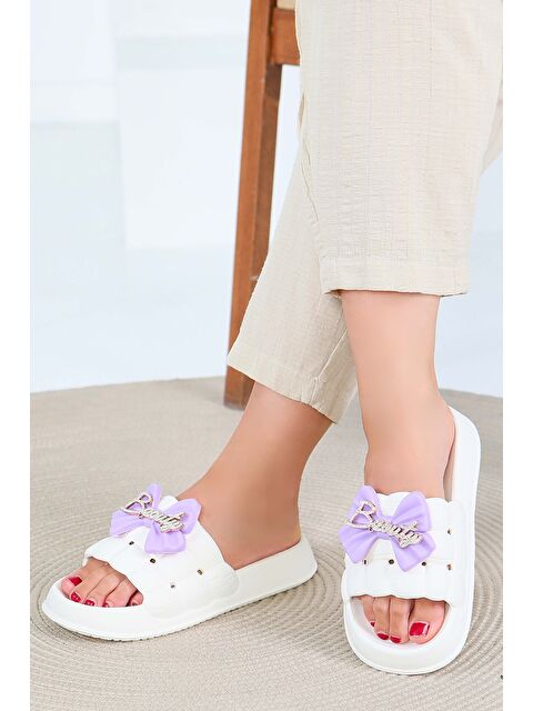 Tofisa Kadın Krem Tokalı Terlik - 27564 - S000425735-19966