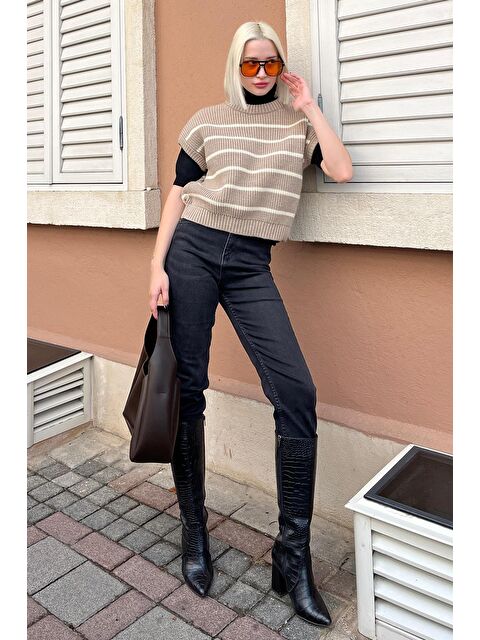 Madmext Vizon Çizgili Triko Süveter Mg2159 - S000280973-26429