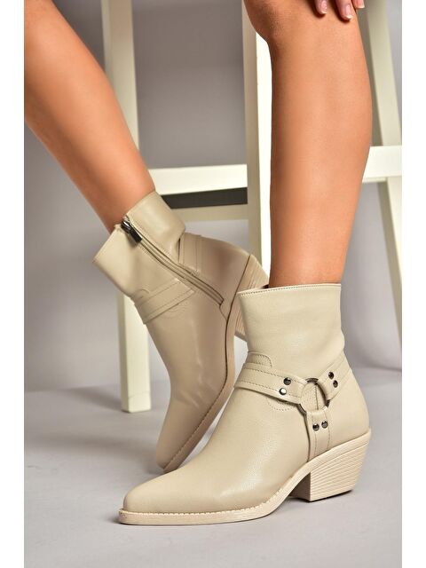 Fox Shoes T4044006 Bej Kadın Bot - S000298438-19928