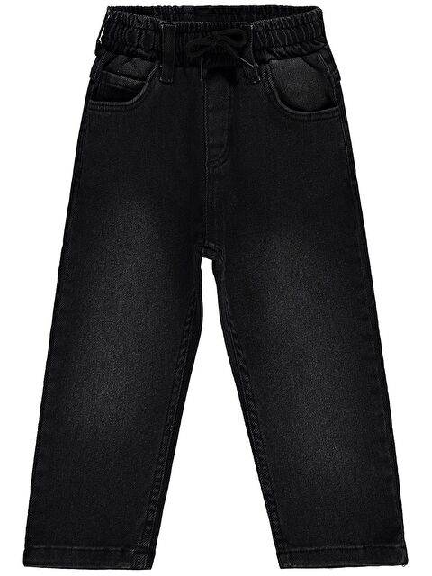 Civil Boys Beli Lastikli Jogger 2-5 Yaş Pantolon Jean - Siyah 4-5 Yaş - S000526625-19351