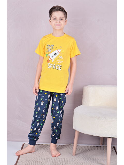 Formo Erkek Çocuk %100 Doğal Pamuk Kısa Kollu Pijama Takımı - S000397404-20072