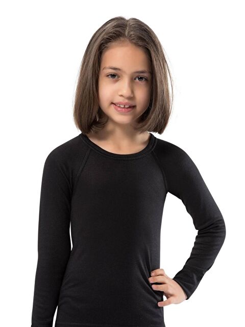 Tutku Kız Çocuk Siyah Termal Fanila - S000227244-19351