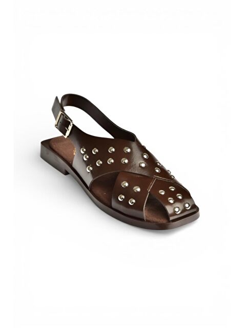 Fox Shoes Kahverengi Kadın Sandalet Y458502760 - S000531846-19413