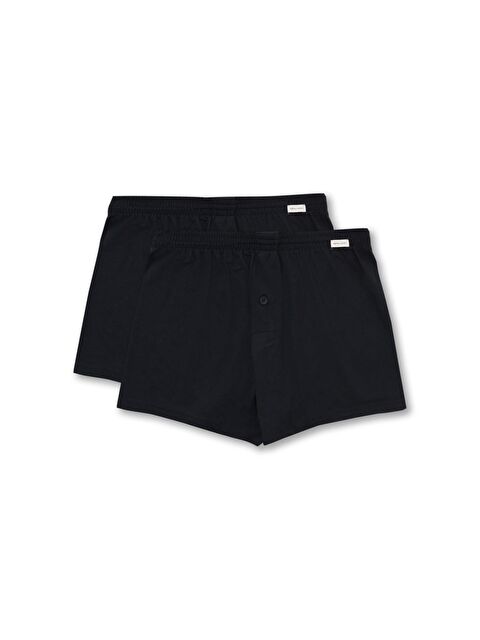 Katia And Bony 2'Li Paket Basic Modal Loose Fit Erkek Boxer Siyah/Siyah - S000159335-19351