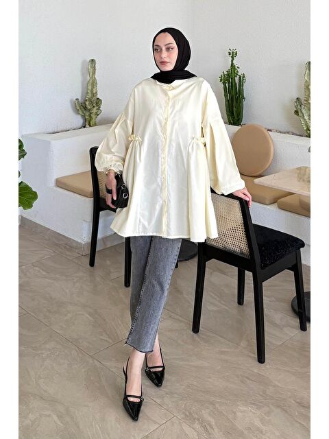 Lamelif Lopez Balon Kol Tunik Sarı - S000521863-20072