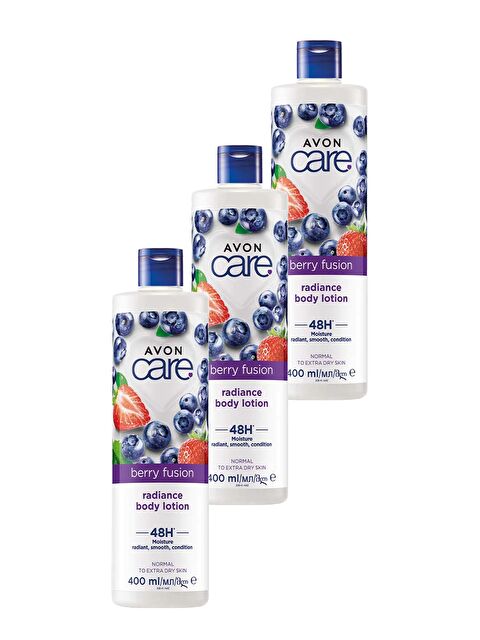 AVON Care Yaban Mersini ve Çilek Özlü El, Yüz ve Vücut Kremi 400 Ml. Üçlü Set - S000190441-10231