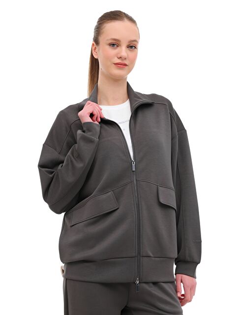 Lumberjack WL 18KURZ 6FX Gri Kadın Eşofman Üstü - S000520800-20600