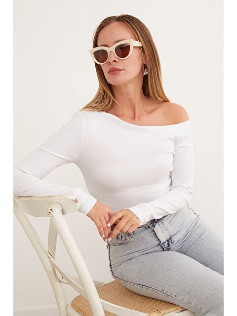 Fullamoda Basic Kayık Yaka Modal Bluz - S000432866-20063