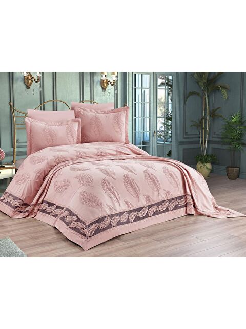 Çeyiz Diyarı Çeyizdiyarı Barbara 6 Parça Şönil Pike Takımı Pudra - S000495667-7152