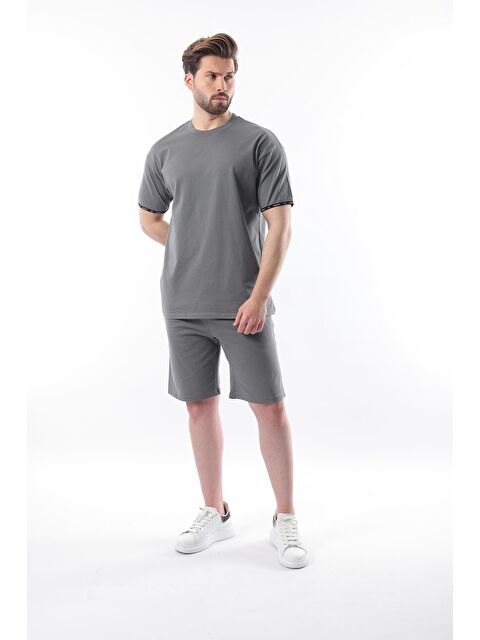 Madmext Füme Basic Erkek Şort Tişört Takımı E7307 - S000353449-33408