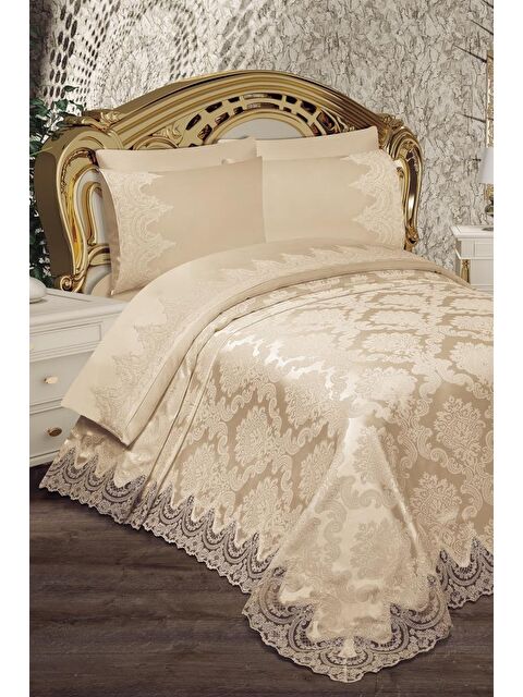 Çeyiz Diyarı Alev Pike Takımı 6 Parça Cappucino - S000495684-19413