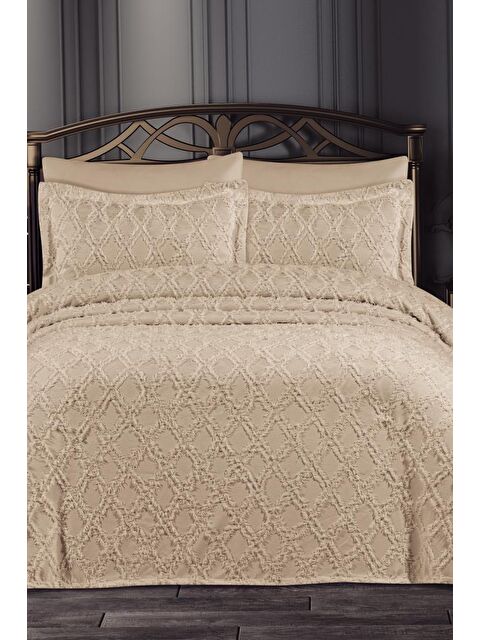 Çeyiz Diyarı Çeyizdiyarı Lucca 3 Parça Pike Takımı Cappucino - S000495679-19413