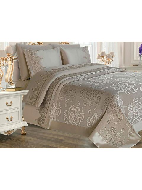 Çeyiz Diyarı Violet Pike Takımı 6 Parça Cappucino - S000495687-19413