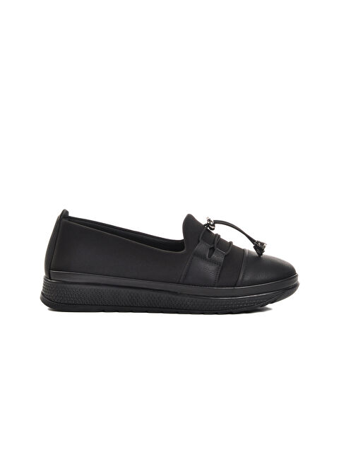 Ayakmod 026 Siyah Nubuk Kadın Loafer Ayakkabı - S000293327-19351