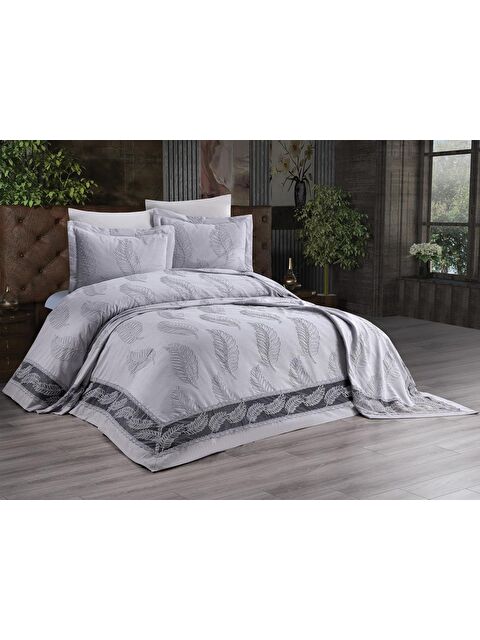 Çeyiz Diyarı Çeyizdiyarı Barbara 6 Parça Şönil Pike Takımı Gri - S000495691-20600