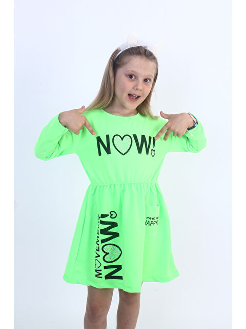 Toontoykids Kız Çocuk Now! Baskılı Elbise - S000420091-18194