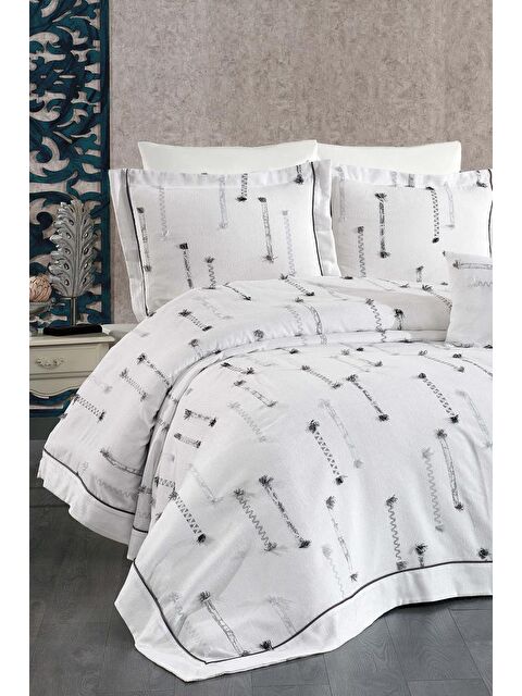 Çeyiz Diyarı İdil 7 Parça Şönil Pike Takımı Krem - S000495709-19966