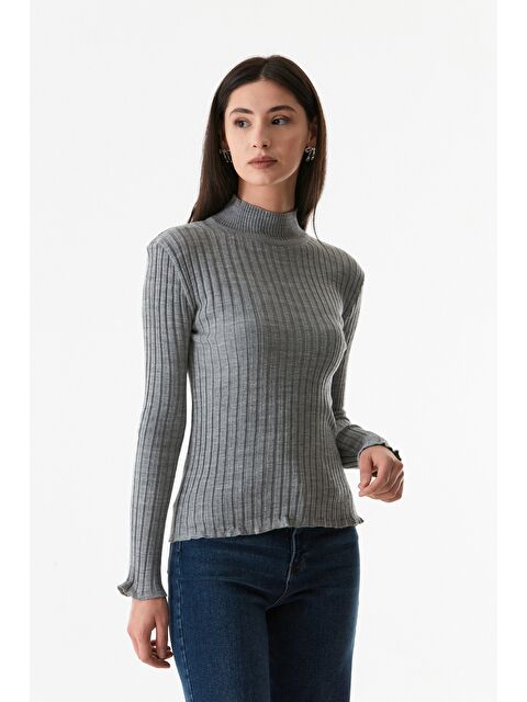 Fullamoda Fitilli Dik Yaka Triko Kazak - S000286770-20600