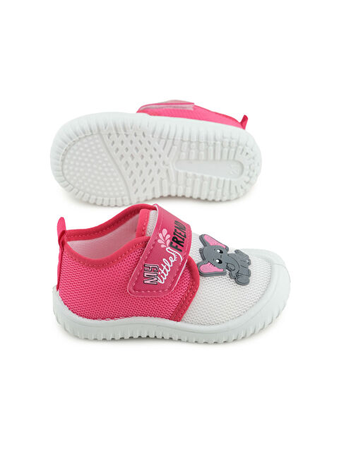 Gezer Kız Bebek Yazlık Keten Tek Cırt Cırtlı Ayarlanabilir Rahat Taban Ev Kreş Günlük Ayakkabı