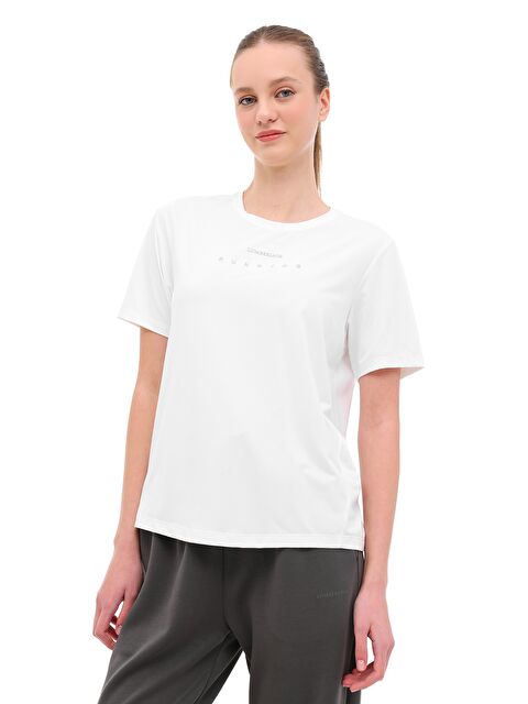 Lumberjack WL 11PEAK-3 6FX Beyaz Kadın Kısa Kol T-Shirt - S000520803-20063