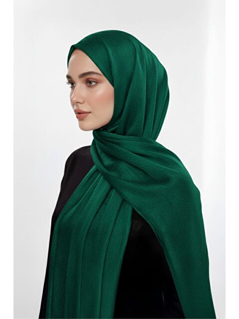Mizalle Sim Dokulu Zümrüt Yeşili Şal - S000502856-18709
