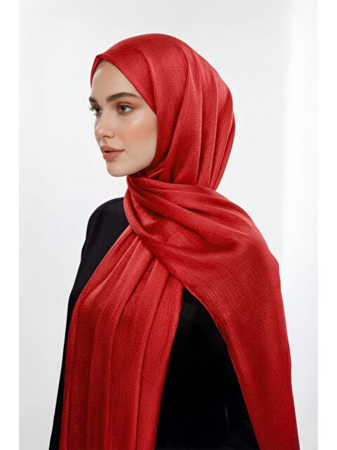 Mizalle Sim Dokulu Kırmızı Şal - S000502856-20045