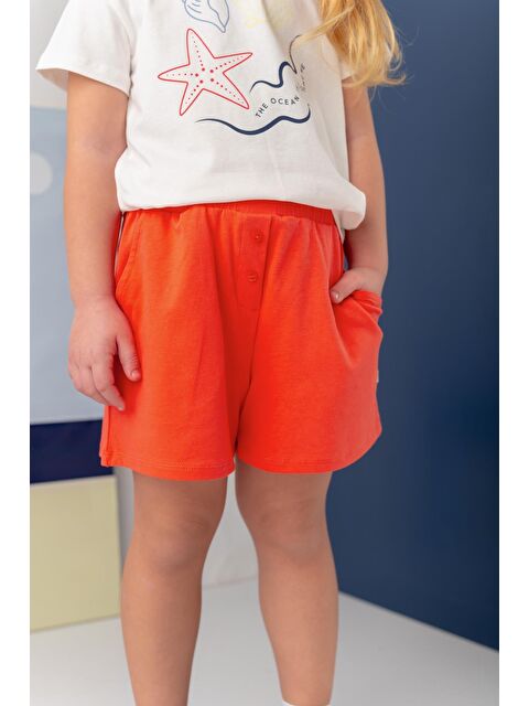 ZEYLAND Kız Çocuk Penye Kısa Şort - Coral - S000362908-20048