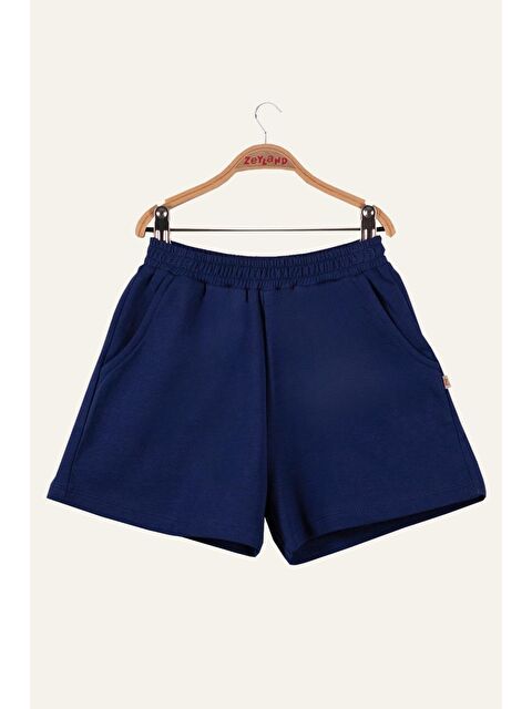 ZEYLAND Kız Çocuk Penye Kısa Şort - Lacivert - S000362911-21164