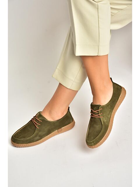 Fox Shoes Haki Kadın Ayakkabı Y555323002