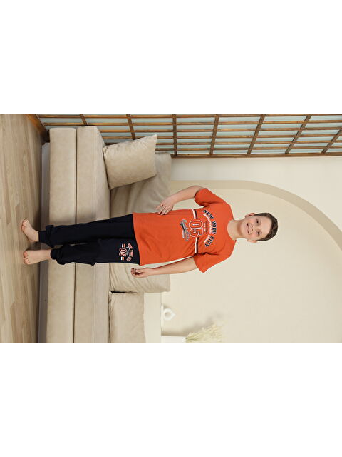 Formo Erkek Çocuk %100 Doğal Pamuk Kısa Kollu Pijama Takımı - S000397405-18657